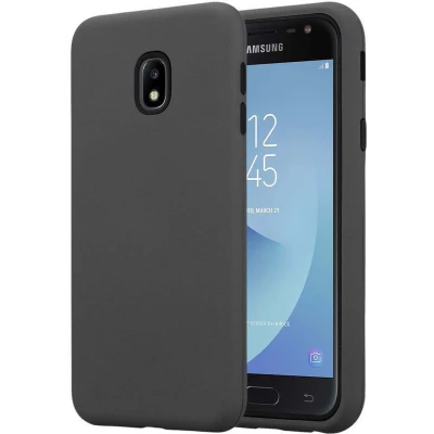 Afbeelding van Cadorabo Hoesje geschikt voor Samsung Galaxy J7 2017 in KWART GRIJS Hybride beschermhoes met TPU siliconen binnenkant en 2 delige kunststof buitenkant