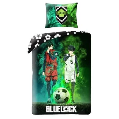 Afbeelding van Blue Lock dekbedovertrek 140 x 200 cm Katoen 70 90