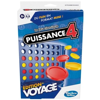 Afbeelding van Power 4 Reis Edition, draagbaar spel voor 2 spelers, reisspel, Franse versie