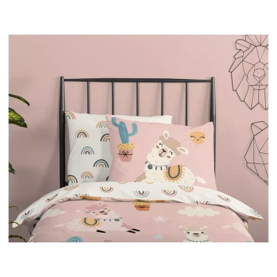 Afbeelding van Kinderdekbedovertrek Lalala Katoen Dieren Roze Good Morning Ga naar Dekbed Discounter.nl &amp; Profiteer Nu