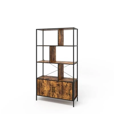 Afbeelding van Vicco Ruimteverdeler Fyrk, Eiken rustiek/Zwart, 80 x 146.5 cm met 2 deuren