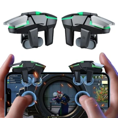 Afbeelding van Ozkak Mobile triggers L1R1 L2R2 Mobiele gamepad 4 compatibel met PUBG COD Android iOS
