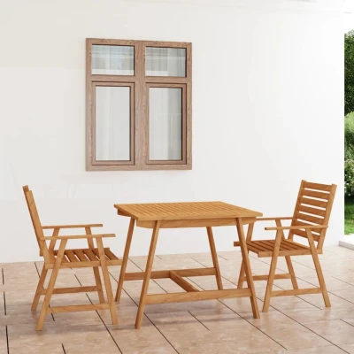 Afbeelding van 3 delige Tuinset massief acaciahout