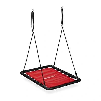 Afbeelding van Relaxdays nestschommel kind tuinschommel tot 100 kg outdoor kinderschommel met doek