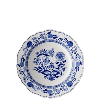 Afbeelding van Hutschenreuther Hutschreuter 02001 720002 10123 bord met diepe vleugels, porselein, 23 cm, blauw