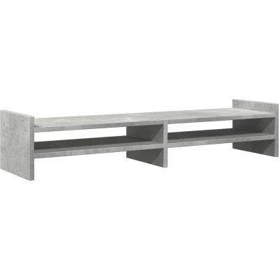 Afbeelding van vidaXL Monitorstandaard 100x27x20 cm bewerkt hout betongrijs