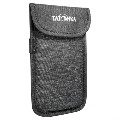 Afbeelding van Tatonka Beschermhoes voor smartphone XL (15 x 8 cm), volledig gevoerde telefoonhoes met klittenbandsluiting, binnenafmetingen: 15 cm, gebroken zwart