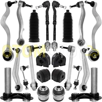 Afbeelding van Voor/achter veerarm voor BMW 5 E60 E61 driehoek, kogelgewricht, trekstang 24 stuks