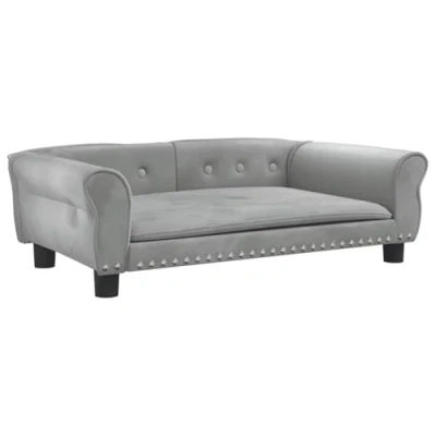 Afbeelding van vidaXL Hondenmand 95x55x30 cm fluweel lichtgrijs