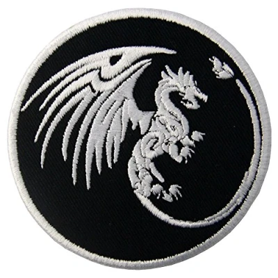 Afbeelding van ZEGIN Geborduurde patch in de vorm van Dragon of Power Symbolen, om te naaien lijmen met strijkijzer