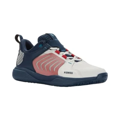 Afbeelding van K Swiss Ultrashot Team tennisschoenen voor heren, White de Blanc Blue Opal Lollipop