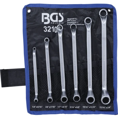 Afbeelding van BGS Ringsleutelset diep gebogen inchmaten 1/4&quot; 3/4&quot; 6 delig
