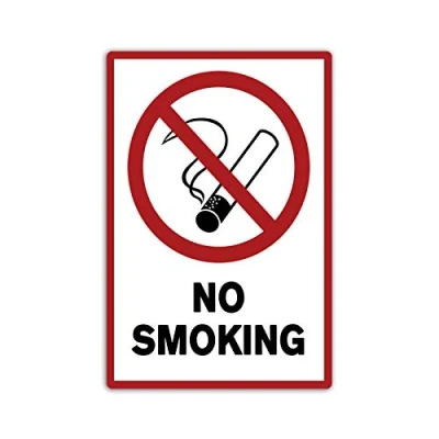 Afbeelding van No Smoking bord 20 x 30 cm gemaakt van 3mm stijve PVC foam board met Strobo uv bescherming