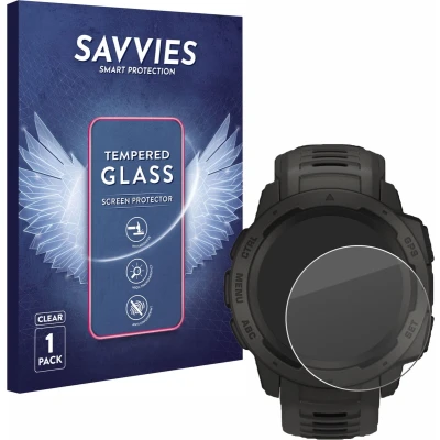Afbeelding van Savvies Glas Screenprotector voor Garmin Instinct Solar Gehard Beschermglas 9H
