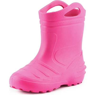 Afbeelding van Ladeheid LA KL 051 Kinder Regenlaarzen Rubber met Binnenschoen en Grepen Waterdicht EVA Wasbare Lichtroze 32