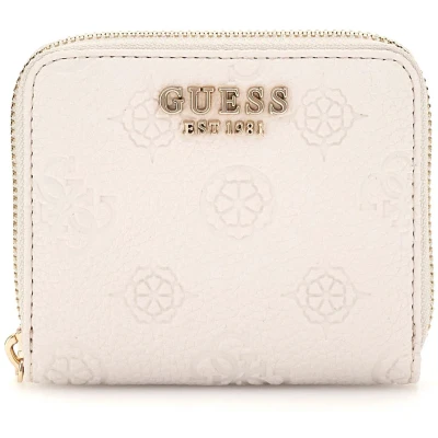 Afbeelding van GUESS Portemonnee Cresidia SLG Zip Around Wallet Cream White Crème