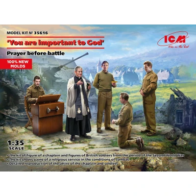 Afbeelding van 1:35 ICM 35616 You are important to God Prayer before Battle Figuren Plastic Modelbouwpakket
