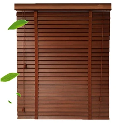 Afbeelding van houten jaloezieën voor ramen, 50/60/70/80/90/100/110 cm, massief jaloezieën, bruin, B x H 150 180 cm