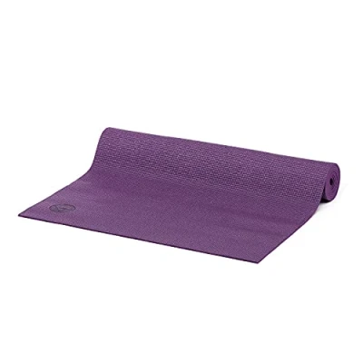 Afbeelding van Yogamat van pvc, vrij schadelijke stoffen, antislip en wasbaar, perfect voor beginners, oefenmat fitness, pilates gymnastiek, 183 x 60 4 mm, in meerdere kleuren