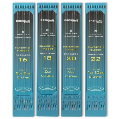Afbeelding van Drennan Onderlijnen Silverfish Maggot Barbless 15cm Maat : haak 22 0.09mm