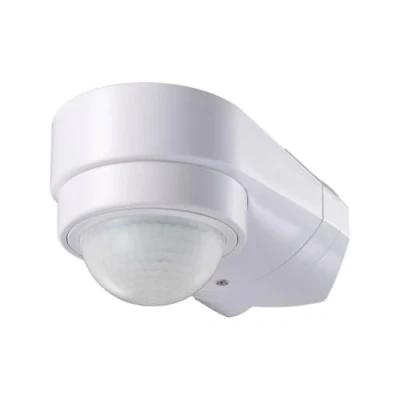 Afbeelding van PIR bewegingssensor met schemerschakelaar 240 bereik 10 meter Maximaal 600 Watt opbouw kleur wit IP65