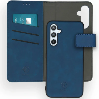 Afbeelding van iMoshion Hoesje Geschikt voor Samsung Galaxy A54 (5G) Met Pasjeshouder Uitneembare 2 in 1 Luxe Bookcase Blauw
