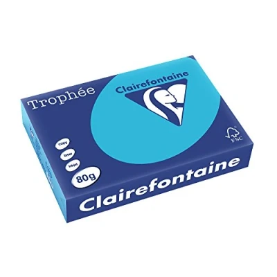 Afbeelding van Clairefontaine Trophée Intens, gekleurd papier, A4, 80 g, 500 vel, koningsblauw papier