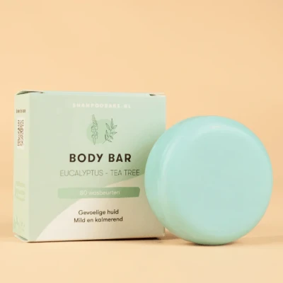 Afbeelding van ShampooBars Body Bar Eucalyptus &amp; Tea Tree 70gr Haibu by Kapperskorting.com