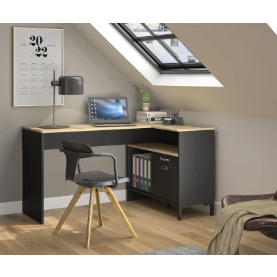 Afbeelding van Diagone Bureau 136 cm Antraciet