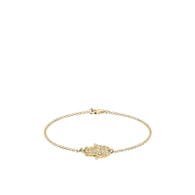 Afbeelding van Elli Hamsa HAND BOHO Armband, Dames, Maat: 19, Goldfarben