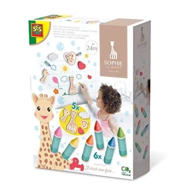 Image de Sophie la girafe Crayons de couleur pour le bain et formes