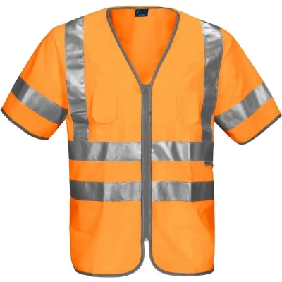 Afbeelding van ProJob 6707 SIGNALISATIEHESJE MET MOUWEN EN ISO 20471 KLASSE 3 646707 Oranje