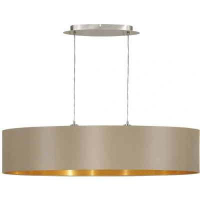 Afbeelding van Eglo Hanglamp Ovaal Maserlo Taupe &amp; Goud