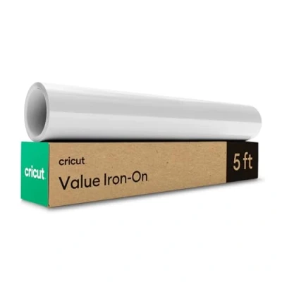 Image de Cricut Rouleau de vinyle à transfert thermique pour une utilisation avec toutes les machines découpe Blanc 1,5 m