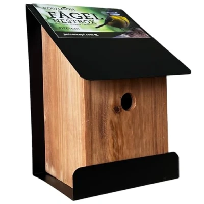 Afbeelding van Nestkast voor Pimpelmees Vogelhuis Hout Met Metaal 20x25x40cm