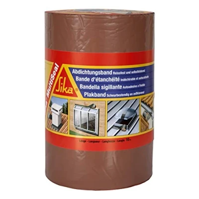 Image de Sika Bande d&#039;étanchéité autocollante pour la réparation de toiture/gouttière Multiseal Terre Cuite Multisupports Résistant aux UV/Déchirure Pose facile Peut être peint 225mm x 10m