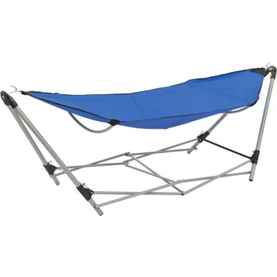 Afbeelding van Hangmat met inklapbare standaard blauw