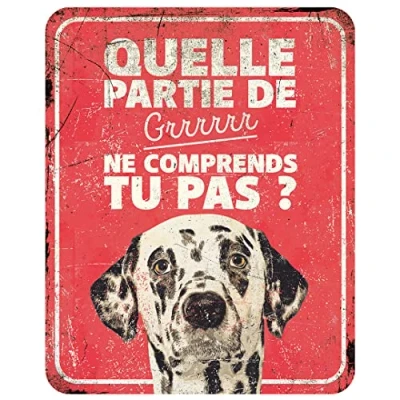 Afbeelding van D&amp;d Home Waakbord Hond Waarschuwingsbord Dalmatian Fr 25x20x0,3cm Rood 1st