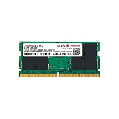 Image de Transcend JetRAM DDR5 module 16 Go SO DIMM 262 broches 5600 MHz / PC5 44800 CL46 1.1 V mémoire sans tampon on die ECC
