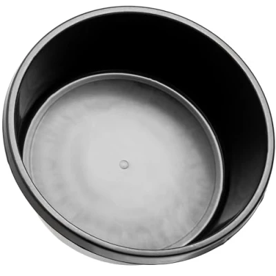 Afbeelding van KADAX mortelbak 11 liter, bouwemmer met handgrepen, ronde kunststof emmer voor bouwplaats, tuin, water, cement, reiniging