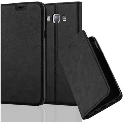 Afbeelding van Cadorabo Hoesje geschikt voor Samsung Galaxy A8 2015 in ZWARTE NACHT Beschermhoes met magnetische sluiting, standfunctie en kaartvakje Book Case Cover Etui
