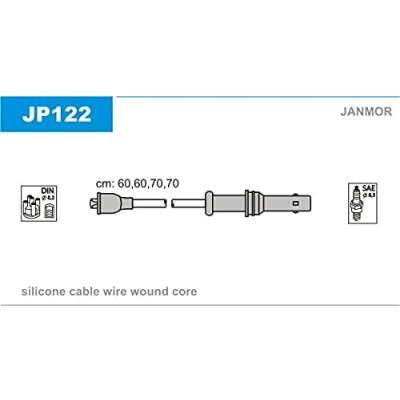 Afbeelding van JANMOR JP122 Bougiekabelset SUBARU: Impreza I Saloon, LEGACY 1