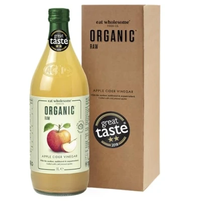 Image de Eat Wholesome Food Co. Vinaigre de cidre pomme cru bio non filtré avec la mère, en boîte, 1 l