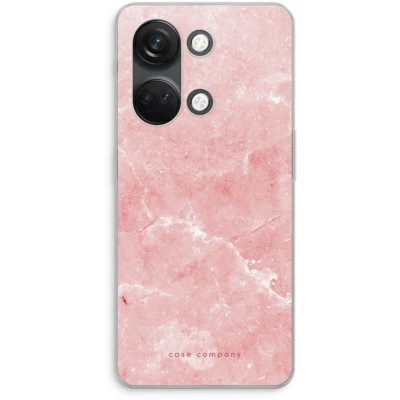 Afbeelding van Case Company® hoesje geschikt voor OnePlus Nord 3 Roze marmer Soft Cover Telefoonhoesje Bescherming aan alle Kanten en Schermrand