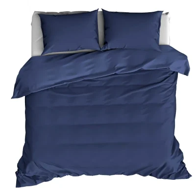Afbeelding van De Witte Lietaer Dekbedovertrek Katoen Satijn Olivia Tweepersoons 200 x 200/220 cm Blauw