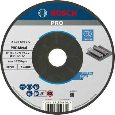 Afbeelding van Bosch Accessories Standard for Metal 2608619777 Slijpschijf 150 mm 1 stuk(s) Metaal