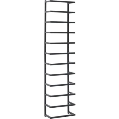 Afbeelding van Handdoekenrek 24x12x96 cm staal zwart