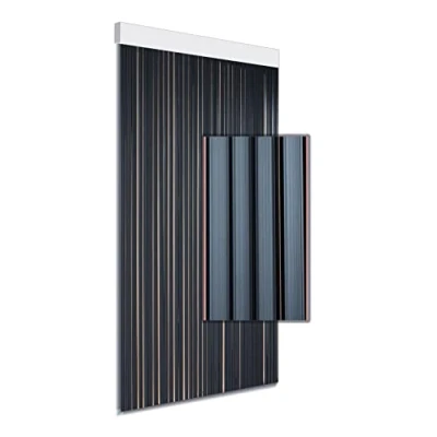 Afbeelding van DEGOR Luxe vliegengordijn/deurgordijn Lamellen Tira antraciet zwart 90 x 215