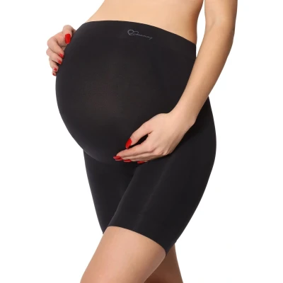 Afbeelding van BE Mammy Zwangerschaps Panty Short Korte Legging Zwangerschapskleding Stretch Maternity Support HS 06 15 Zwart XXL