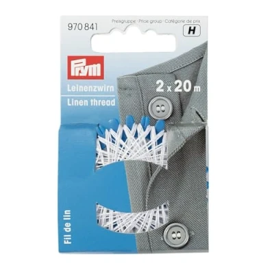 Afbeelding van Linnengaren 20 m wit